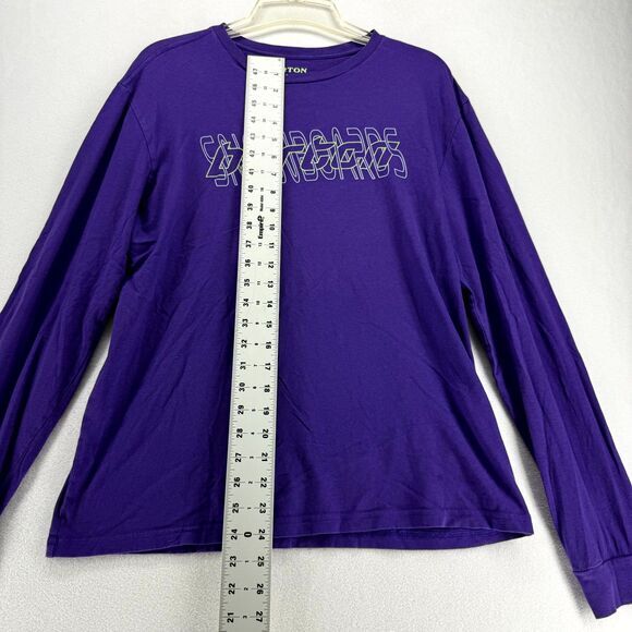 Burton Snowboards Long Sleeve‎ Graphic Tshirt Purple Color Mens Size S - Picture 10 of 11